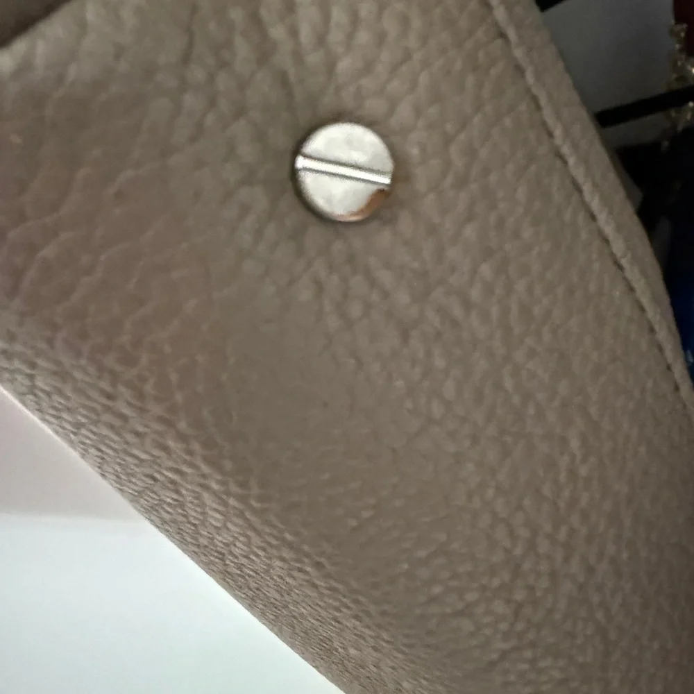 Tory Burch Taupe Britten Triple Compartment Tote